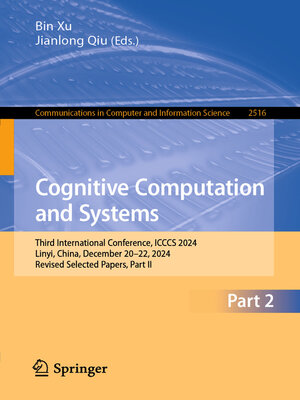 cover image of Cognitive Computation and Systems